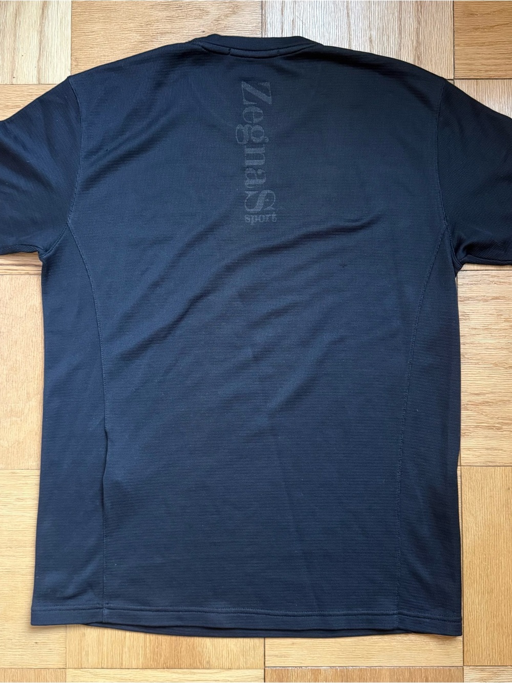 Zegna Sport Men's Black Crew Neck T-Shirt Size Small 39” Chest - Vintage